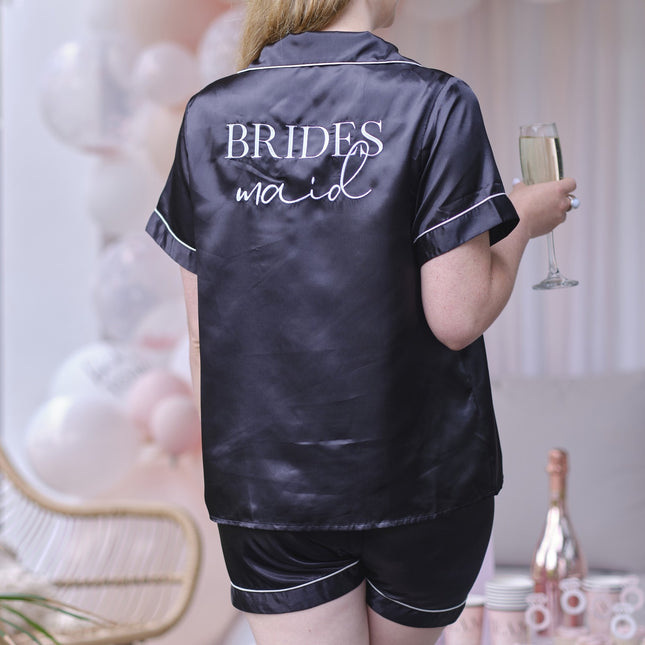 Zwarte Pyjama Bridesmaid Maat M