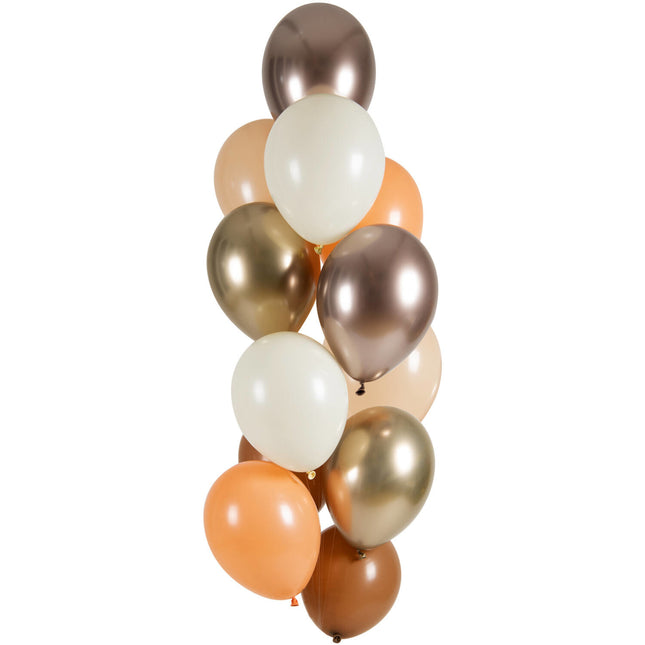 Goud Wit Nude Ballonnen Set 33cm 12st