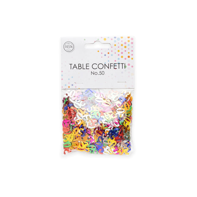 Tafelconfetti 50 Jaar Gekleurd