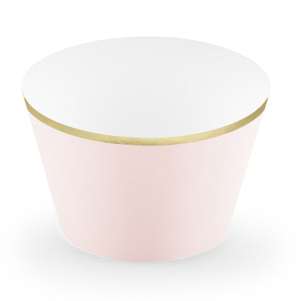 Cupcake Vormpjes Lichtroze Pastel 7,6cm 6st