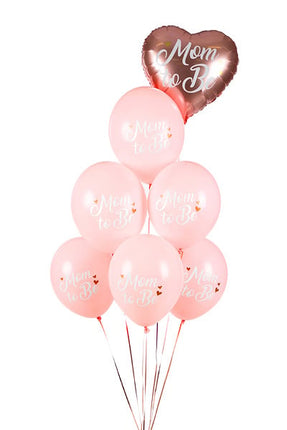 Ballonnen Mom To Be Roze 30cm 6st