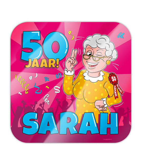 Sarah Deurbord 50 Jaar Cartoon 50cm