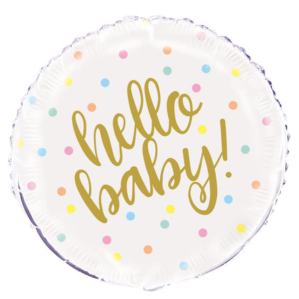 Helium Ballon Hello Baby 45cm leeg