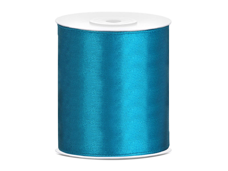 Satijn Lint Turquoise 100mm 25m