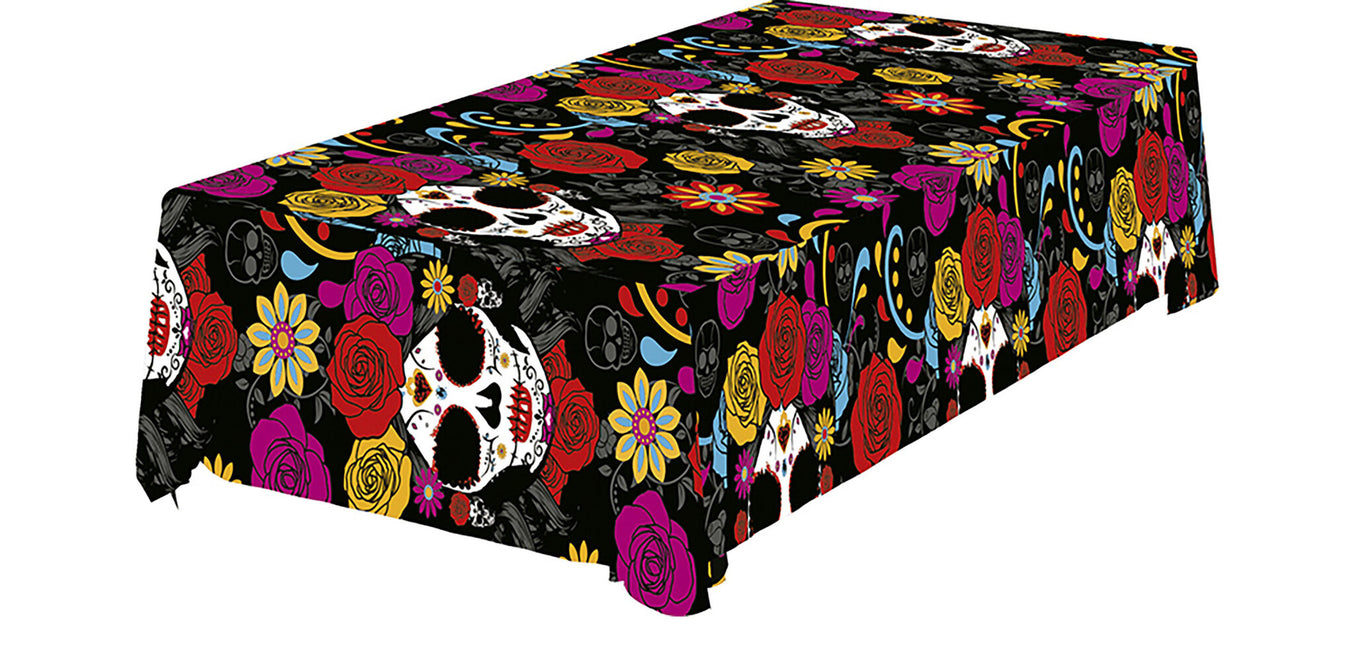 Halloween Tafelkleed Bloemen 2,74m