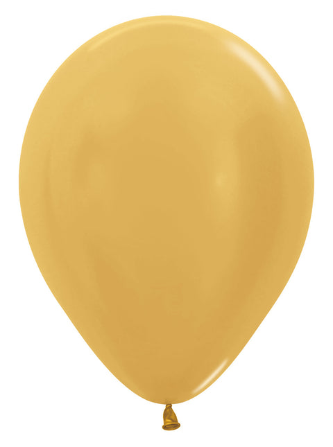 Ballonnen Metallic Gold 30cm 12st