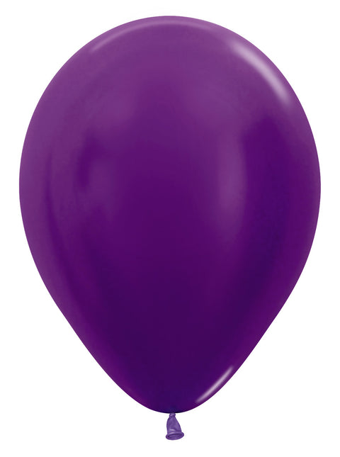 Ballonnen Metallic Violet 30cm 50st