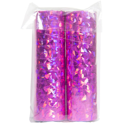 Fuchsia Serpentines Holografisch 4m 18 ringen 2st