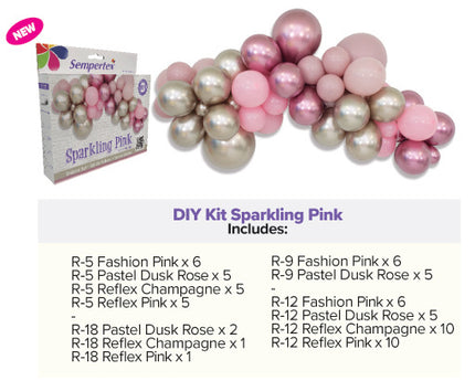 Ballonnen DIY Balloon Kit Sparkling Pink