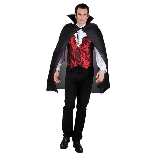 Halloween Cape Zwart 1,2m