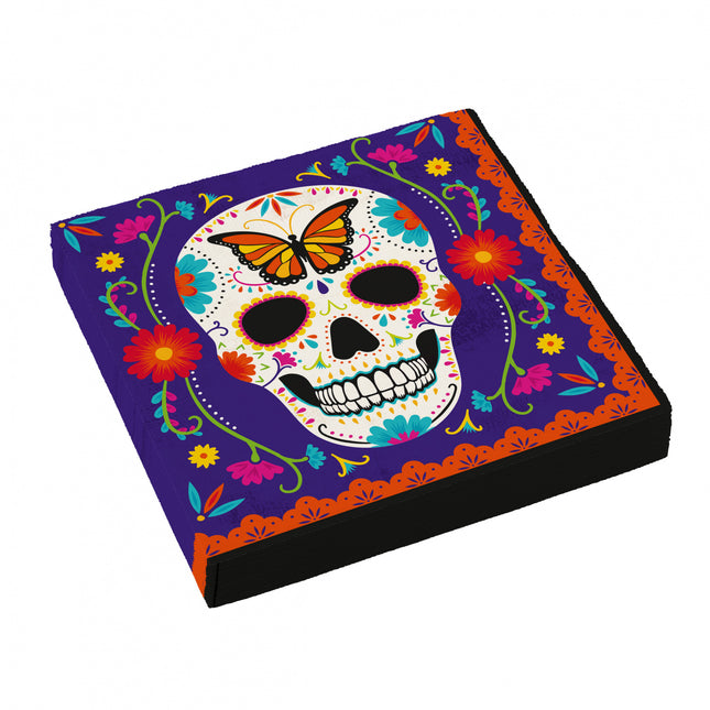 Day Of The Dead Servetten 33cm 16st