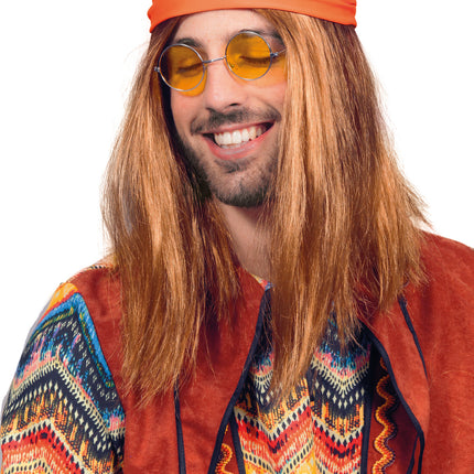 Bruine Hippie Pruik