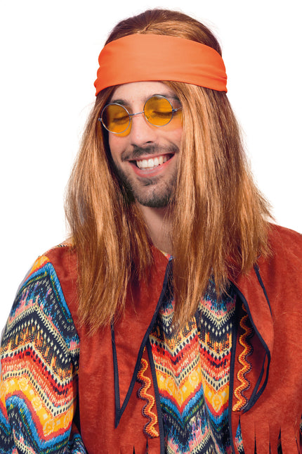 Bruine Hippie Pruik