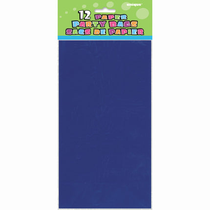 Uitdeelzakjes Blauw 25cm 12st