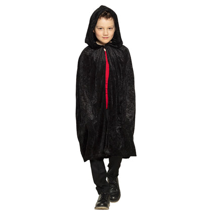 Halloween Cape Kind Zwart 1,15m