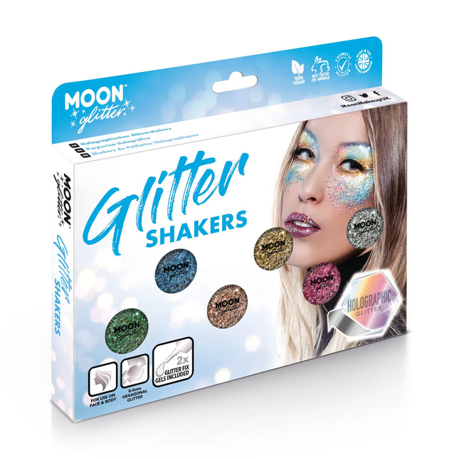 Moon Glitter Holographic Glitter Shakers Rose Gold 5g