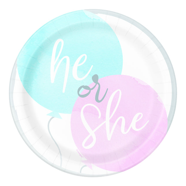 Gender Reveal Borden 17cm 8st