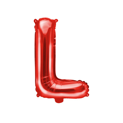 Folie Ballon Letter L Rood Leeg 35cm