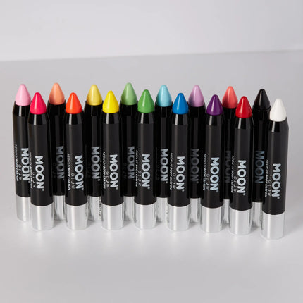 Moon Glow Pastel Neon UV Body Crayons Black 3.2g