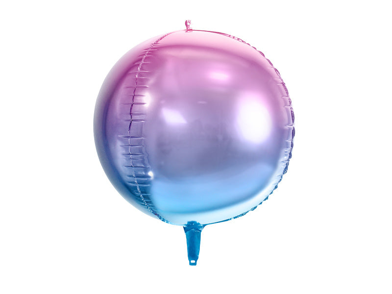 Helium Ballon Rond Violet Blauw Leeg 35cm