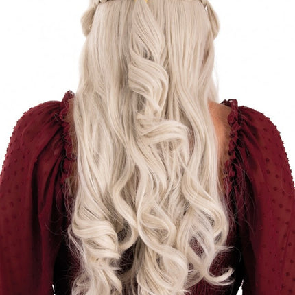 Pruik Dainerys Princess Of Dragonstone Lang Met Vlechten Blond