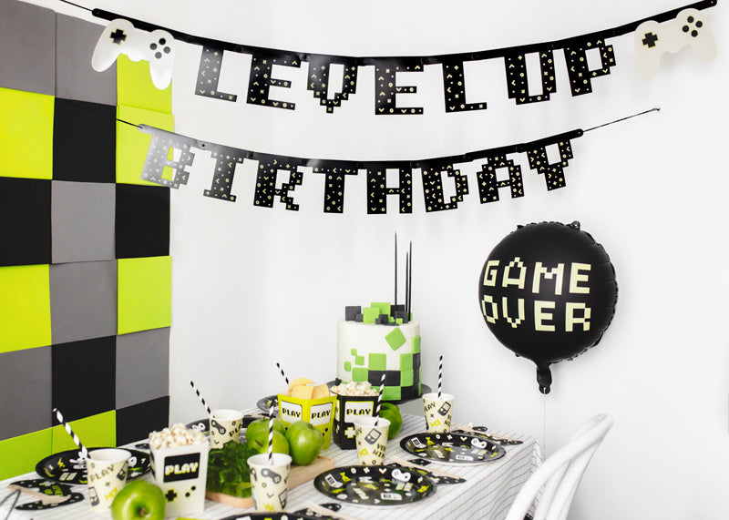 Gaming Party Banner Level Up Birthday 2,5m