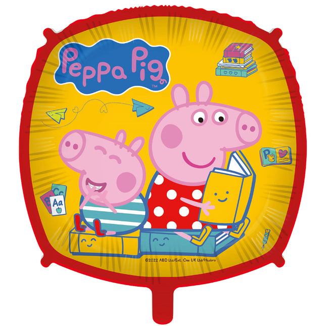 Peppa Pig Helium Ballon Vierkant Leeg 46cm