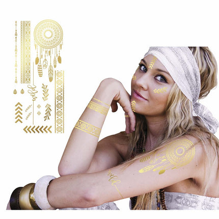 Gouden Hippie Nep Tattoos