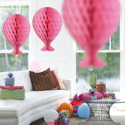 Honeycomb Ballon Lichtroze 37cm