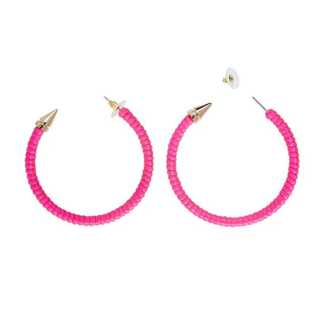 Neon Roze Oorbellen Ringen