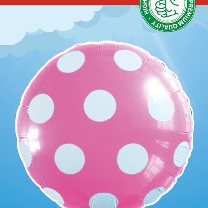 Helium Ballon Stippen Lichtroze 45cm leeg