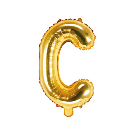 Folie Ballon Letter C Goud Leeg 35cm