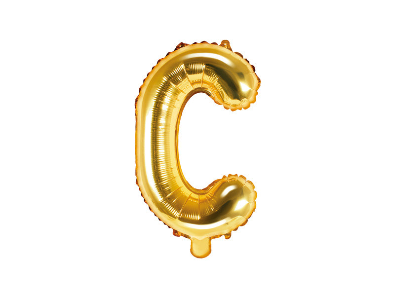 Folie Ballon Letter C Goud Leeg 35cm