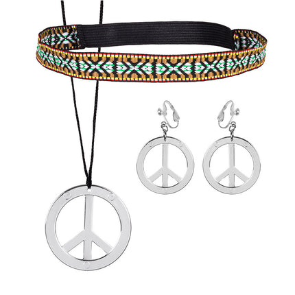 Hippie Kostuum Set 4 delig