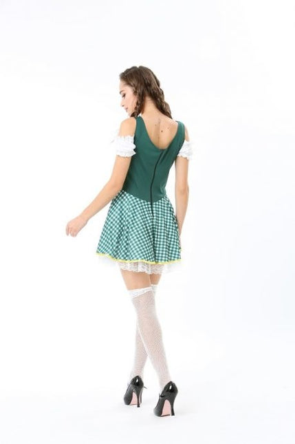 Dirndl Jurk Oktoberfest Geruit Groen