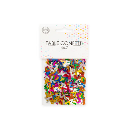 Tafelconfetti 7 Jaar Gekleurd