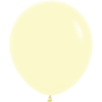 Ballonnen Pastel Matte Yellow 45cm 25st