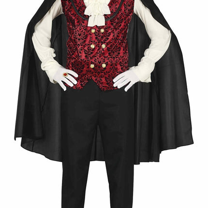 Vampier Halloween Kostuum Heren Rood Wit