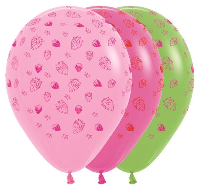 Ballonnen Strawberry Mix 30cm 25st