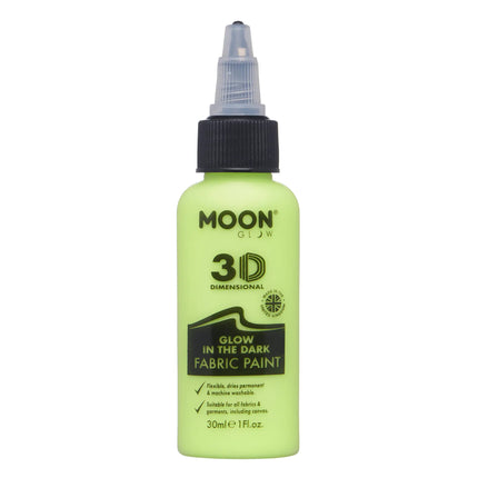 Moon Glow Glow in the Dark Fabric Paint Yellow 30ml