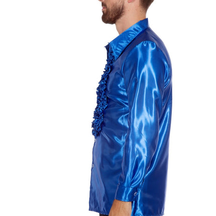 Disco Blouse Ruches Blauw