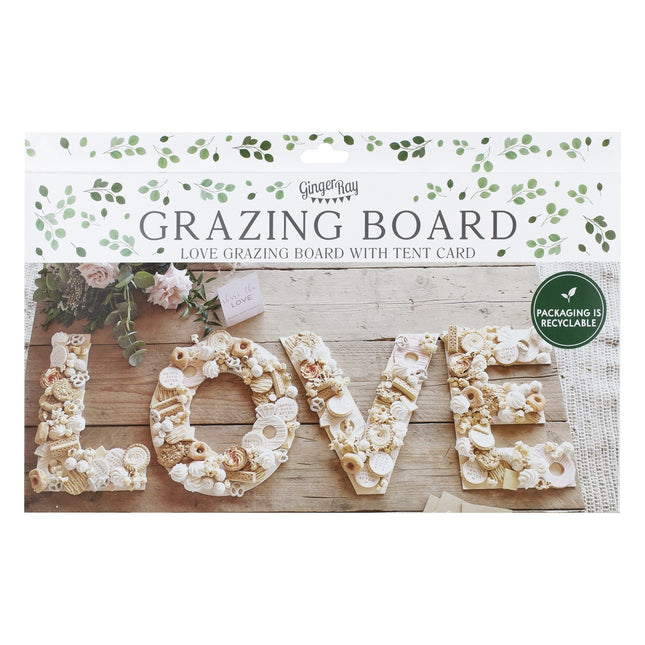 Tafeldecoratie Snack Bord Love 4 delig