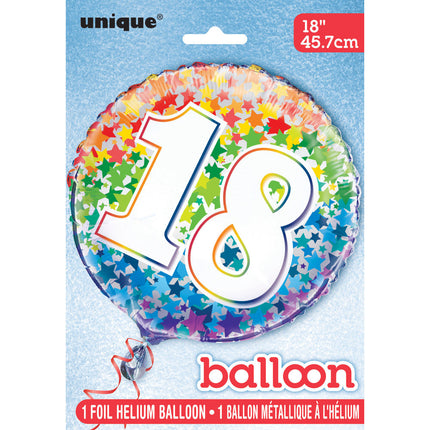 Helium Ballon 18 jaar Sterren leeg