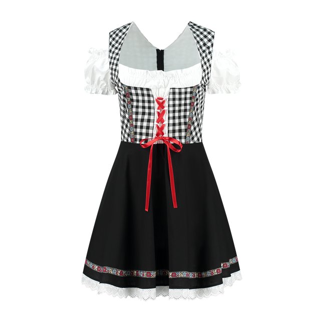 Oktoberfest Dirndl Jurk Oktoberfest Zwart Wit Dames