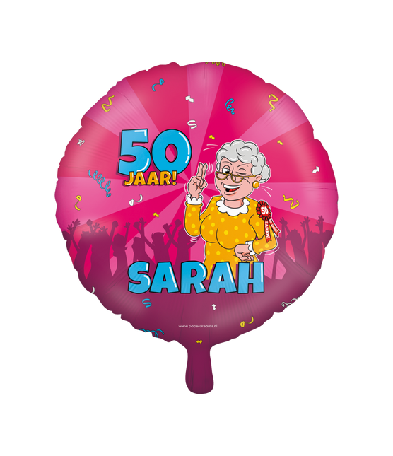 Helium Ballon Sarah Cartoon Leeg 30cm