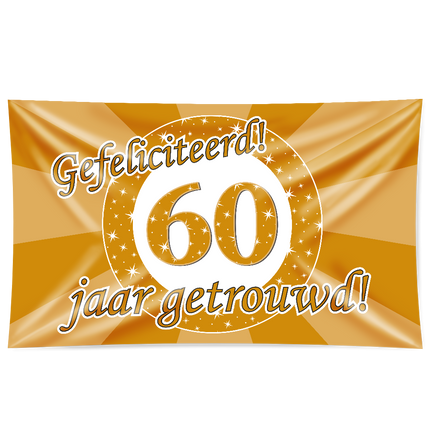 Gevelvlag 60 Jaar Getrouwd 1,5m