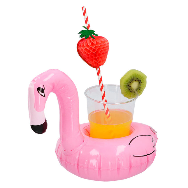 Flamingo Bekerhouder Opblaasbaar 18cm