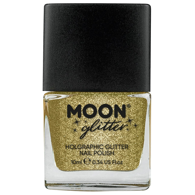 Moon Glitter Holographic Nail Polish Gold 14ml
