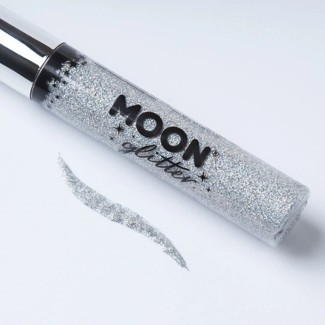 Moon Glitter Holographic Glitter Eye Liner Silver 10ml
