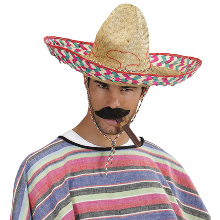 Gekleurde Sombrero Mexicaans 52cm